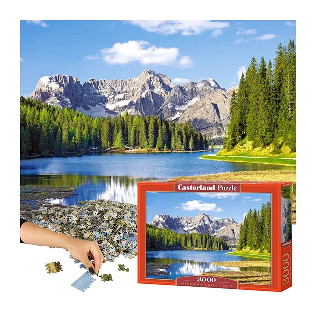 Puzzle układanka 3000 elementów Jezioro Misurina we Włoszech 92 x 68 cm CASTORLAND