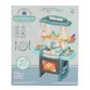 Kuchnia dla dzieci zabawowa piekarnik palniki dźwięki światełka + wyposażenie