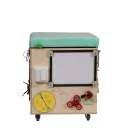 Pufa ze schowkiem dla dzieci kostka manipulacyjna