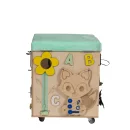 Pufa ze schowkiem dla dzieci kostka manipulacyjna