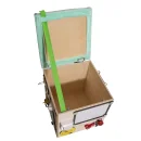 Pufa ze schowkiem dla dzieci kostka manipulacyjna