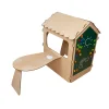 Domek ogrodowy drewniany stolik tablica kredowa 86 x 137 x 105 cm