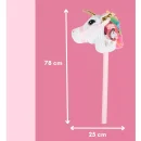 Głowa konia jednorożec hobby horse na kiju pluszowy 78 cm