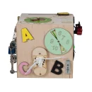 Kostka manipulacyjna drewniana sensoryczna 20,5cm