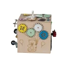 Kostka manipulacyjna drewniana sensoryczna 20,5cm