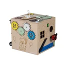 Kostka manipulacyjna drewniana sensoryczna 20,5cm