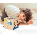 Kostka manipulacyjna drewniana sensoryczna 20,5cm