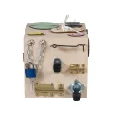 Kostka manipulacyjna drewniana sensoryczna 20,5cm