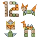 Klocki magnetyczne świecące 124 el.