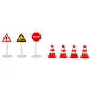 Kolejka tor samochodowy pociąg plac budowy 55 elementów