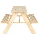 Ławka ogrodowa stolik dla dzieci drewniany 92 x 78 x 52cm