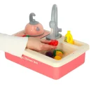 Zlewozmywak zlew do mycia naczyń dla dzieci z akcesoriami leci woda czajnik płyta indukcyjna XXL różowy