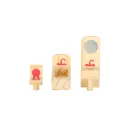 Mebelki do domku dla lalek drewniane fioletowe