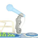 Keyboard dla dzieci pianinko interaktywne organki 37 klawiszy mikrofon statyw niebieski