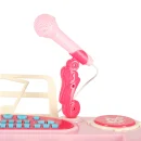 Keyboard dla dzieci pianinko interaktywne organki 37 klawiszy mikrofon statyw różowy