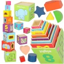 Wieża edukacyjna drewniana sorter kształty nauka liczenia 71cm XXL