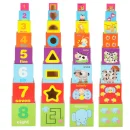 Wieża edukacyjna drewniana sorter kształty nauka liczenia 71cm XXL