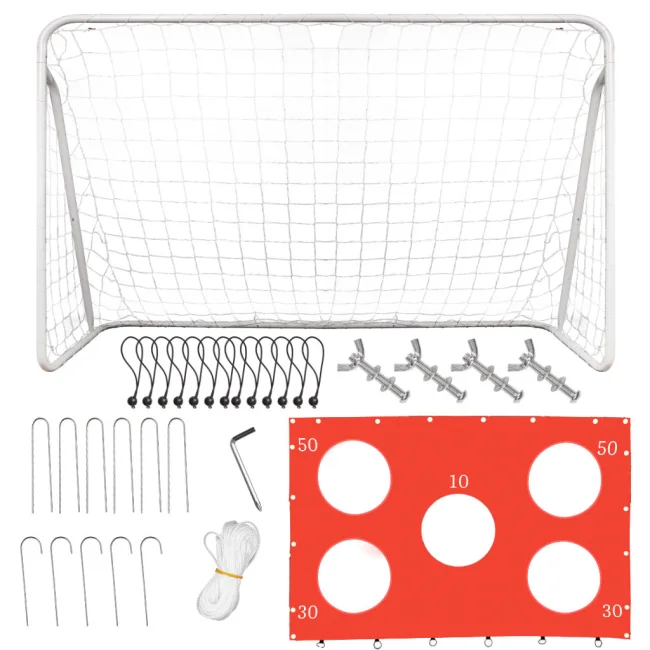 Bramka piłkarska do piłki nożnej dla dzieci treningowa 2w1 + mata celności 215 x 153 x 76 cm