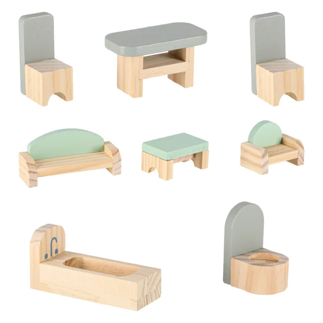 Domek dla lalek drewniany LULILO Peonio 70cm LED róż