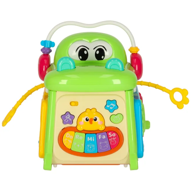 Kostka edukacyjna sorter z pianinkiem krokodyl 4w1