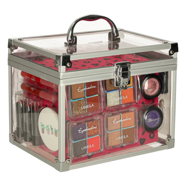 Kuferek zestaw kosmetyków do makijażu domowe spa walizka XXL