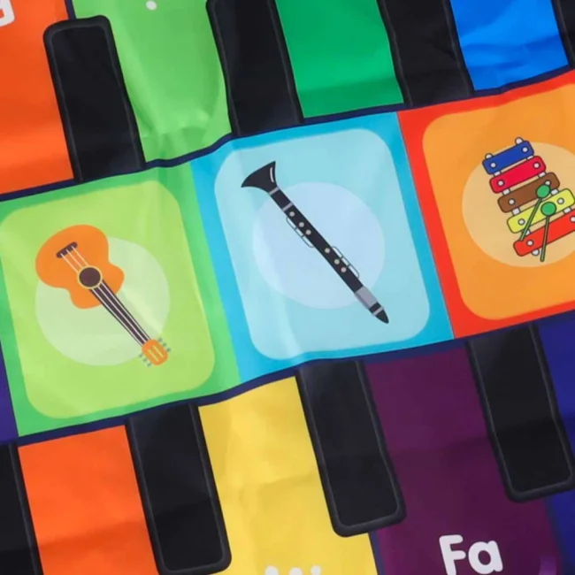 Mata do tańczenia dla dzieci interaktywna muzyczna 8 instrumentów 10 melodii