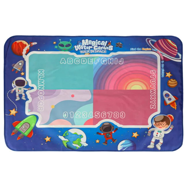 Mata wodna do malowania rysowania wodą mazaki pieczątki szablony wałek 120x90cm kosmos