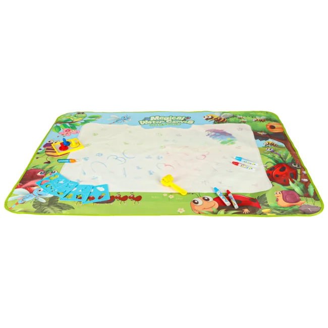 Mata wodna do malowania rysowania wodą mazaki pieczątki szablony wałek 120x90cm łąka