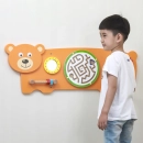 TABLICA MANIPULACYJNA SENSORYCZNA MONTESSORI EDUKACYJNA DUŻA XXL MIŚ VIGA