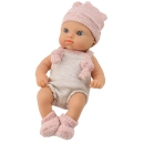 Lalka bobas niemowlak 18 cm w różowym ubranku z czapeczką 18m+ - zdjęcie 2