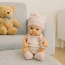 Lalka bobas niemowlak 18 cm w różowym ubranku z czapeczką 18m+ - zdjęcie 5