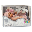 Lalka bobas niemowlak 18 cm w różowym ubranku z czapeczką 18m+ - zdjęcie 6