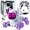 Robot pies Tooby biało-fioletowy z pilotem