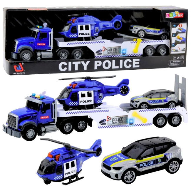 Ciężarówka policyjna City Police z naczepą