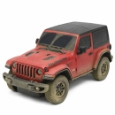 Elementy zestawu auto rc jeep wrangler muddy 1:24 czerwone rastar