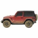 Zbliżenie na auto rc jeep wrangler muddy 1:24 czerwone rastar