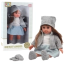 Lalka 36,5 cm w sukience, sweterku i czapeczce 18m+ — zdjęcie 1