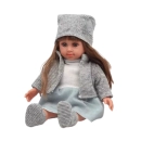 Lalka 36,5 cm w sukience, sweterku i czapeczce 18m+ — zdjęcie 2