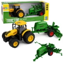 Traktor 1:24 z siewnikiem, światła i dźwięki, żółty - zdjęcie 1