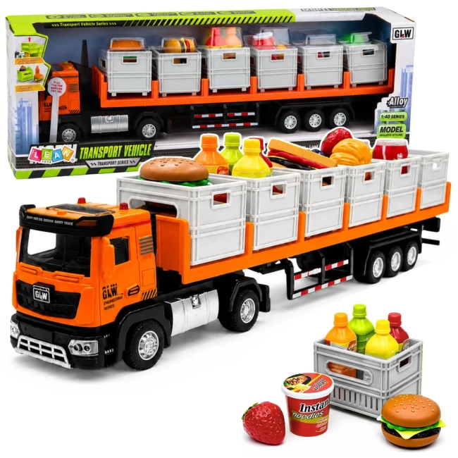 Ciężarówka z produktami spożywczymi, pomarańczowa, 1:40, - zdjęcie 1