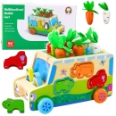Drewniane auto edukacyjne z sorterem