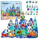 Klocki magnetyczne z motywem morskich zwierząt