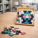 Woreczek i podpórki do puzzli z kotkami