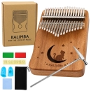 Drewniana kalimba 17-klawiszowa z akcesoriami i pudełkiem