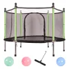 Trampolina do  domu ogród 1-os. 140 cm ZIELONA z siatką + 10 piłek GRATIS!