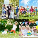 Maszyna Do Robienia Baniek Bańki Mydlane Tańczący Świecący Kwiatek Lampka