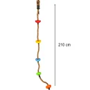 Lina do wspinaczki huśtawka sznur wspinaczkowy z węzłami platformami 200cm