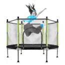 Trampolina do  domu ogród 1-os. 140 cm ZIELONA z siatką + 10 piłek GRATIS!