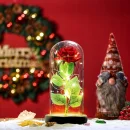 WIECZNA RÓŻA W SZKLE ŚWIECĄCA LED POMYSŁ NA PREZENT PIĘKNA JAK PRAWDZIWA