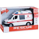 Ambulans Karetka Ratunkowa 1:16 z Efektami Świetlnymi i Dźwiękowymi Otwierane Drzwi – Realistyczna Zabawa dla Dzieci!